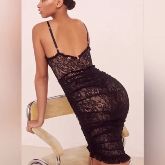 EUC....For Love and Lemons Gracie Lace Bodysuit Dress Size XS (0-2) - Picture 10 of 12